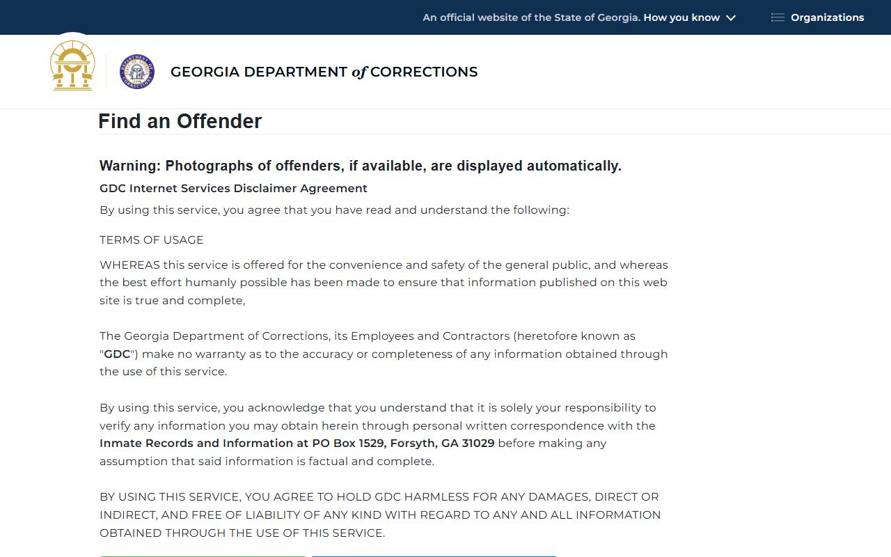 Taylor County arrest history GDC offender search form