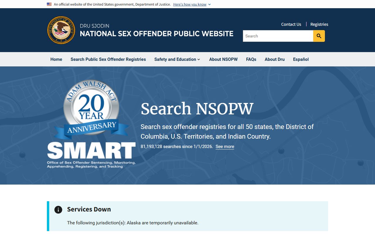 Taylor County sex offender check using the national NSOPW search